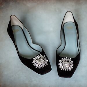 FRANCES VALENTINE McCall Mini Block Heel Velvet Black